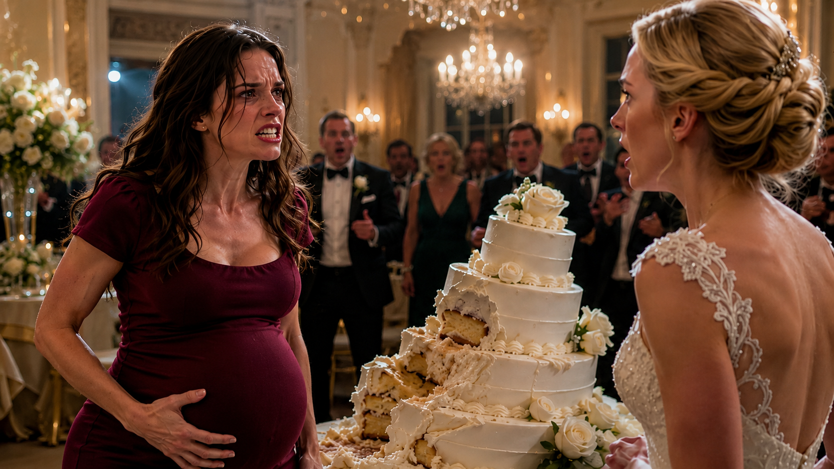 His Ex-Wife Crashed the Wedding, Smashed the Cake in Front of Every Guest, and Told the Bride to Wait Before Saying Anything Else — Then She Said She Was Pregnant