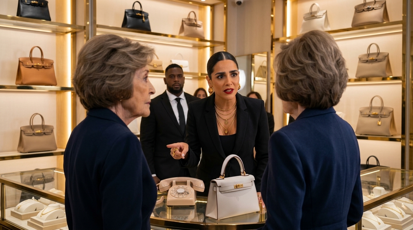THE WHITE BAG ON THE COUNTER