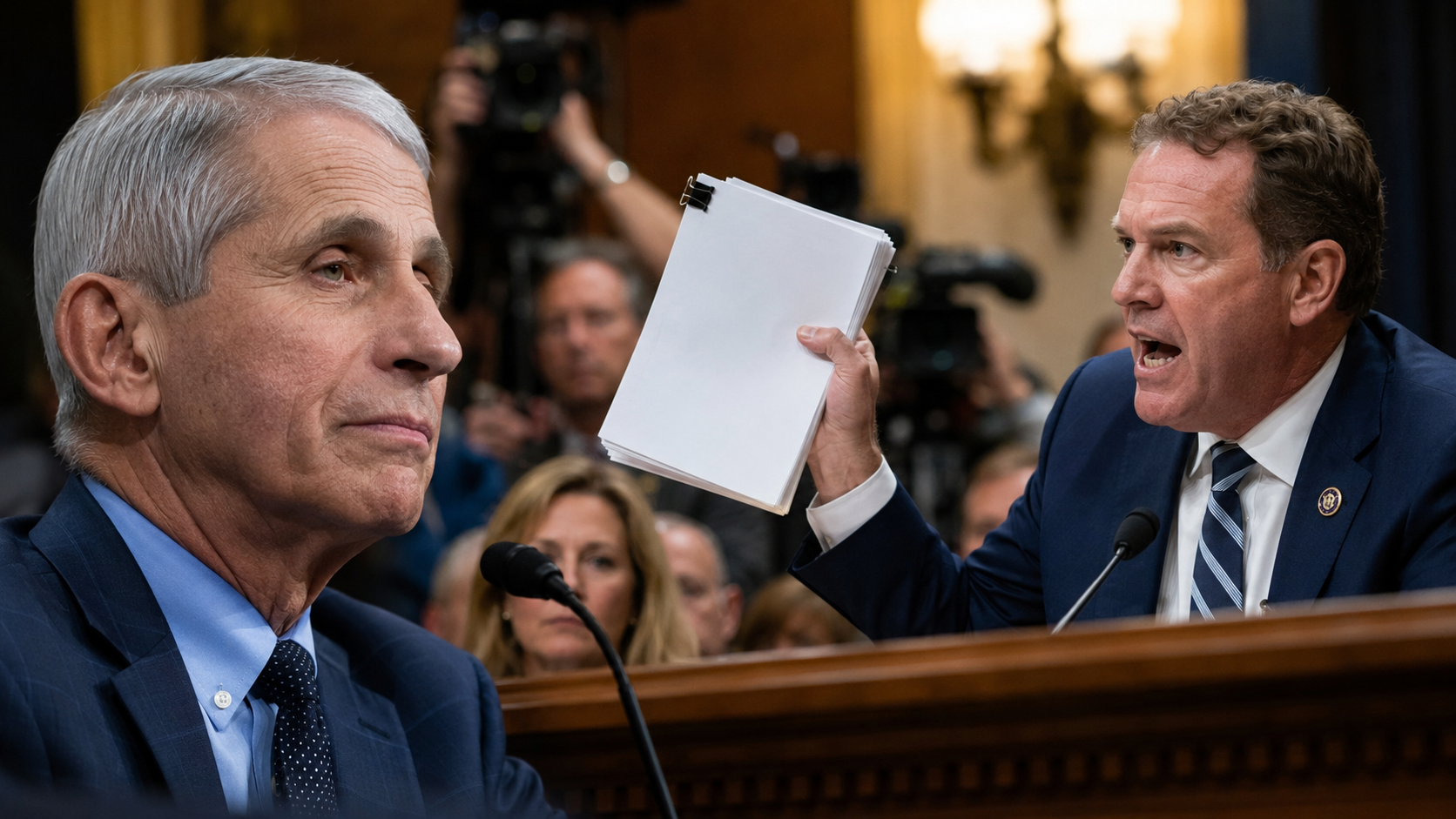 FAUCI BUSTED REPUBLICANS HOLD UP THE 1 PAPER THAT SHOULD LAND HIM IN JAIL
