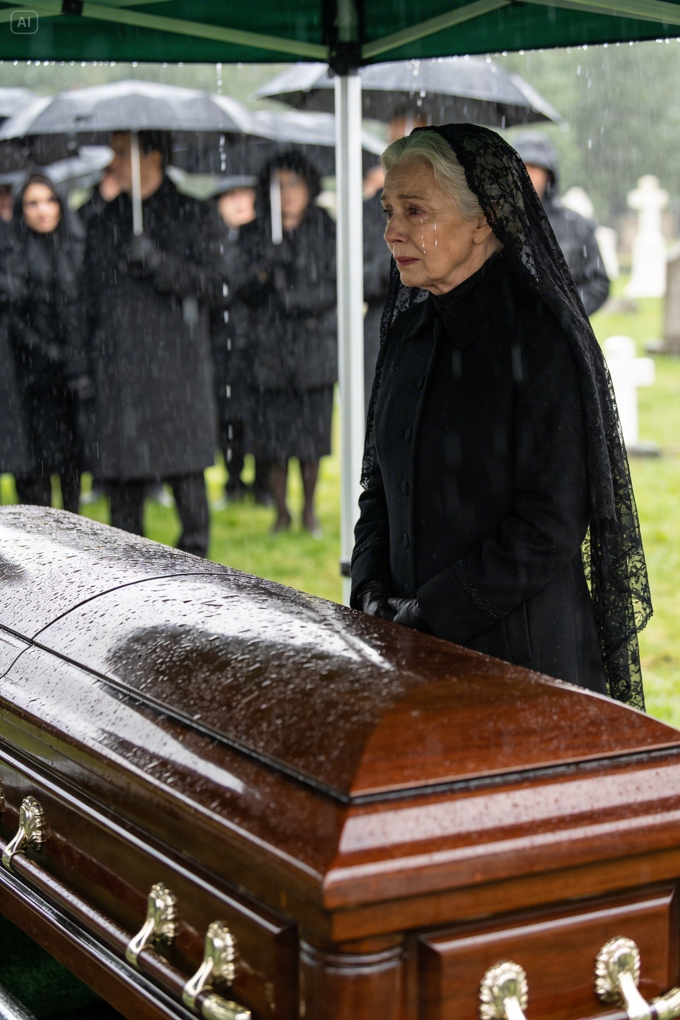 My son skipped his father’s funeral to stay at his wife’s birthday party. That night, I opened the letter my dying husband left in our safe and found a moral clause that allowed me to decide whether our only son would inherit his multi-million dollar empire… or lose it all. The next morning, in a mahogany-paneled conference room, my son walked in late with a mocking smirk—until the lawyer read my decision aloud and his face turned as pale as paper…