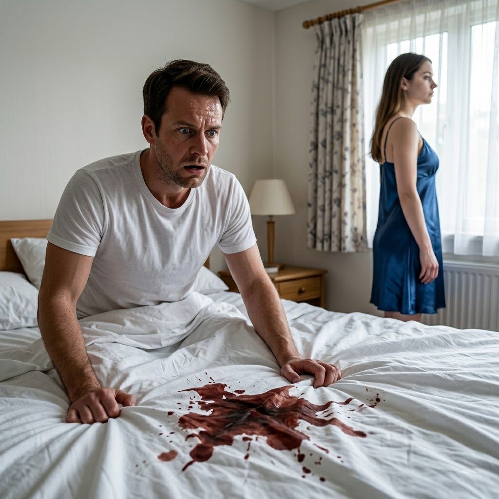 I ran into my ex-wife during a business trip… but the red mark on my hotel sheets the next morning made my blood run cold. A month later, I uncovered a truth that changed everything.