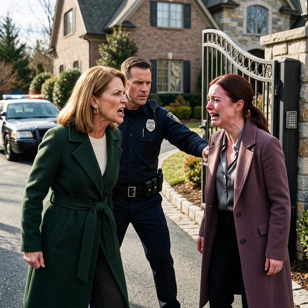 As my mother lay dying in the hospital, my mother-in-law texted me, “I’ve changed your gate code. Only real family members get access.” But when the police showed up and she insisted the house belonged to her, the officer shut her down: “Ma’am, this lady is the mayor’s daughter, and the property records say otherwise.”