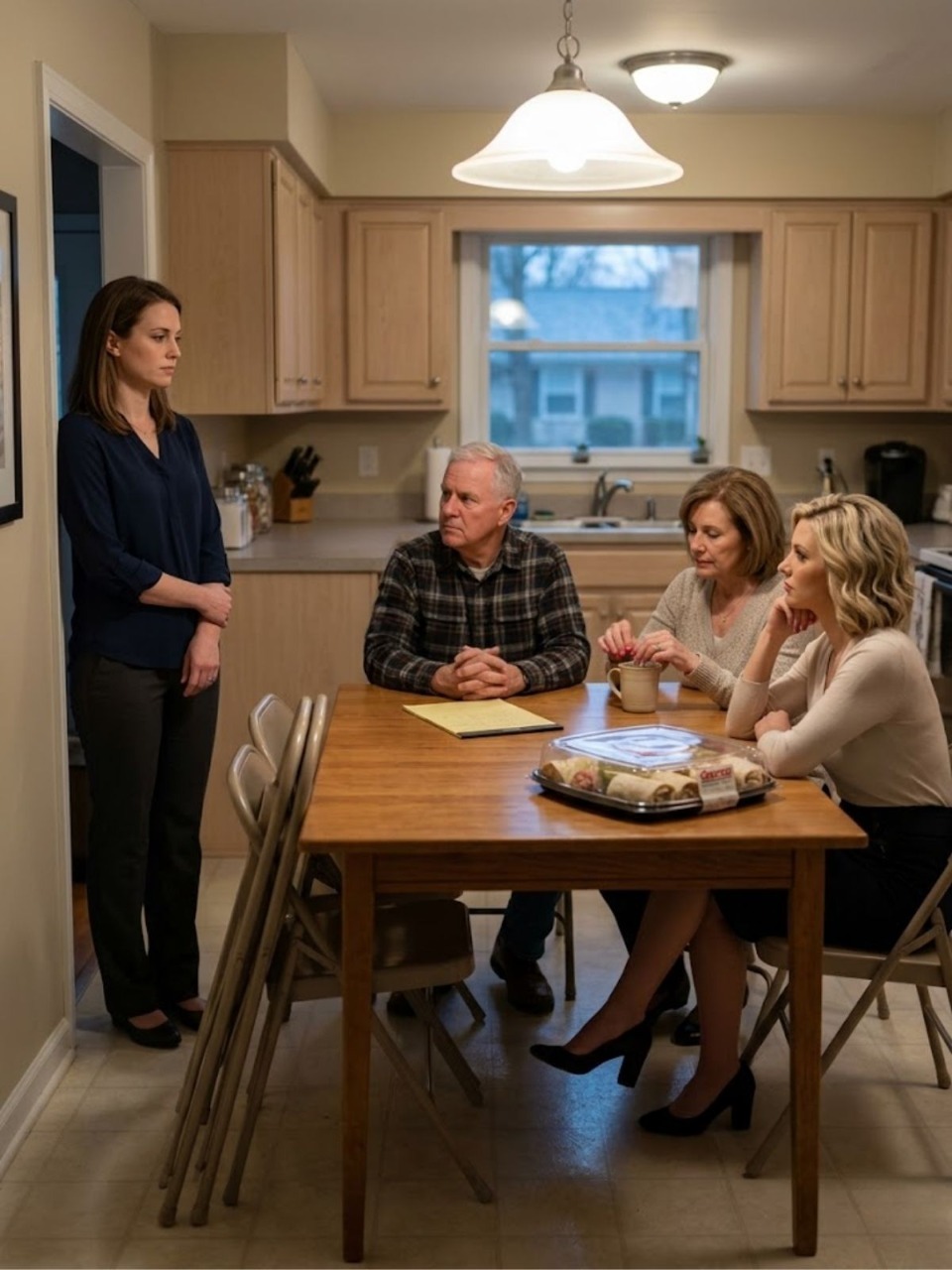 My parents barely spoke to me for years, so when my father spotted my $78K Tesla in the background of a photo and suddenly called a “family meeting” for the very next evening, I knew this had nothing to do with love, concern, or making up for lost time. By the time I walked into my sister’s kitchen and saw the folding chairs, the untouched Costco tray, and a yellow legal pad waiting in the middle of the table, it was obvious they hadn’t invited me over to reconnect—they had summoned me to explain myself. They expected numbers. They expected apologies. They expected the old version of me. But when my father finally asked where the money came from, I told him I’d answer—right after I asked one thing first…