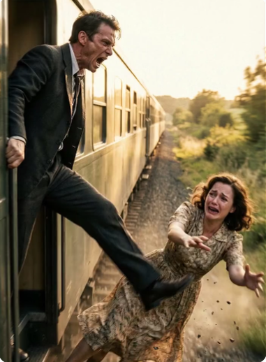 He Pushed Me Off a Speeding Train for My Millions—But My “Heavy” Vintage Dress Was a Secret Impact-Resistant Prototype