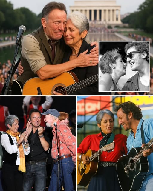 “Your Voice Saves Us” — Joan Baez and Bruce Springsteen’s Soul-Shaking Duet of The Ghost of Tom Joad and We Shall Overcome at the Lincoln Memorial Ignites 50,000 Candlelit Voices, A Defiant Cry for Unity, Justice, and Hope in a Fractured America