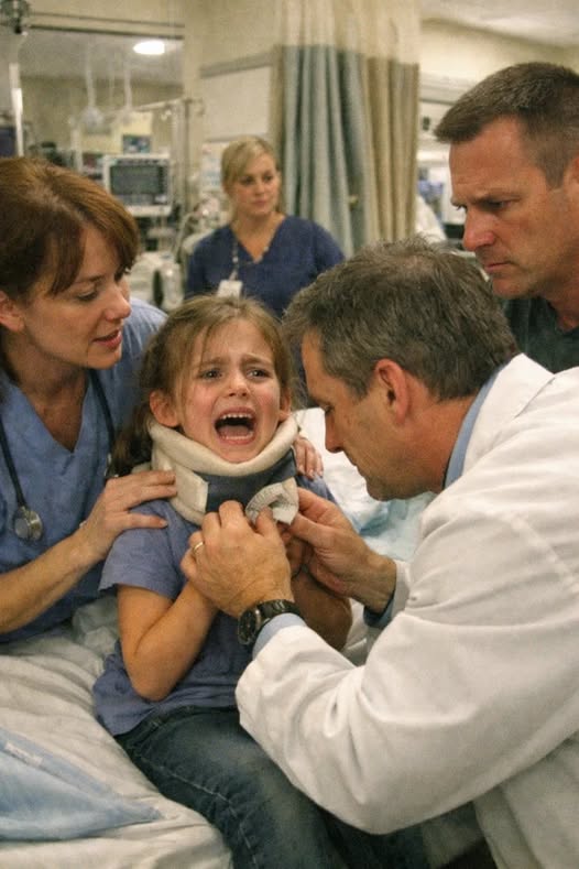 The Little Girl Screamed When We Tried to Remove the Tight Collar Around Her Neck — “Please Don’t Take It Off… He Said It Keeps It Quiet,” She Begged, But The Moment We Cut It Open, We Realized What Was Really Hidden Inside