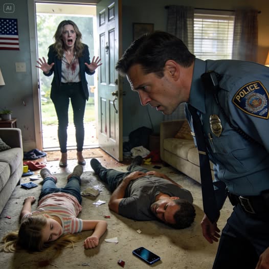 While I was at work, my 10-year-old daughter called me in a shaky voice. “Mom… please help! Come home now!” When I rushed home, my daughter and my husband were lying there unconscious. I immediately called the police, and one officer whispered to me, “Ma’am… the reason they collapsed… you may not believe it.”