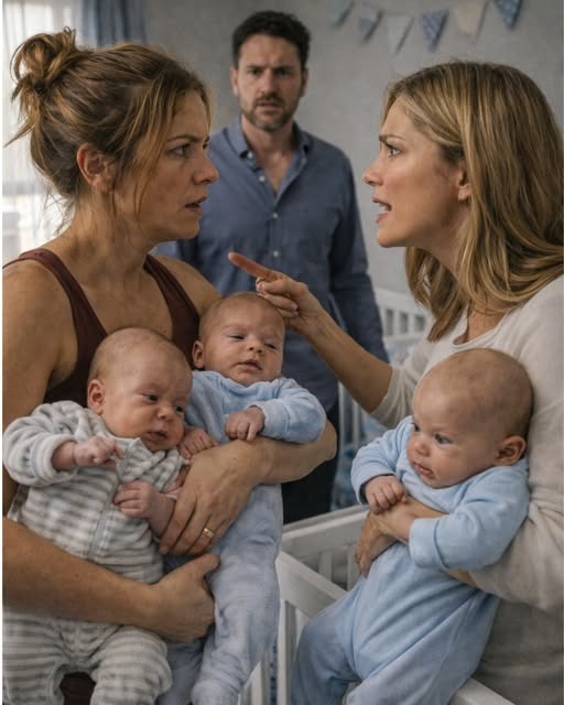 His Wife Showed Up with Diapers, Formula, and a Secret… Then the Woman at the Door Exposed the Plan That Could Have Stolen Your Triplets Forever