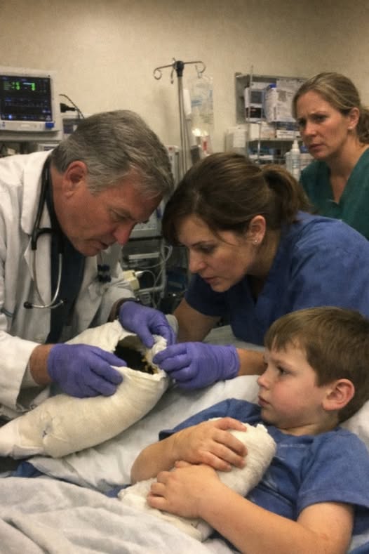 The Screaming Boy Was Rushed Into the ER With a “Simple Fracture” — “It’s Just Pressure, We’ll Remove the Cast,” the Doctor Said, But the Moment They Opened It, The Entire Room Went Silent: Some Injuries Aren’t Meant to Be Treated—They’re Meant to Be Hidden