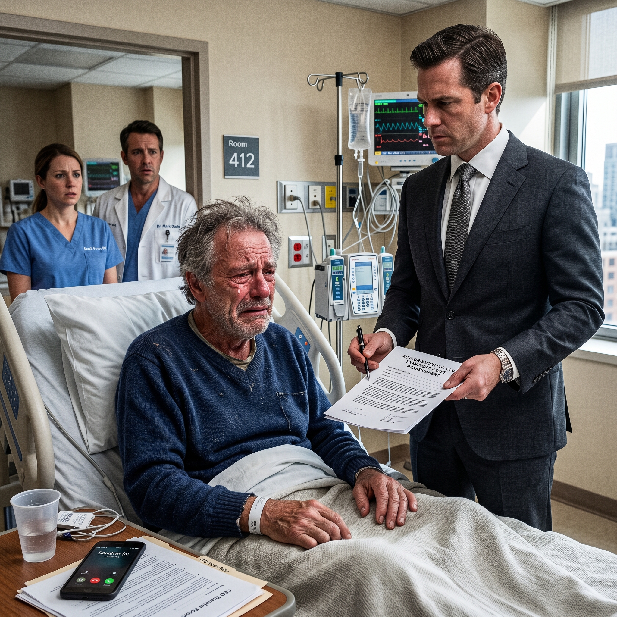I collapsed and passed out. When I came to, I was in the hospital. I called my son desperately, but he never showed up. When I learned I had signed a document making him CEO, my spine froze. That’s when the doctor told me: “Sir, you need to run!”