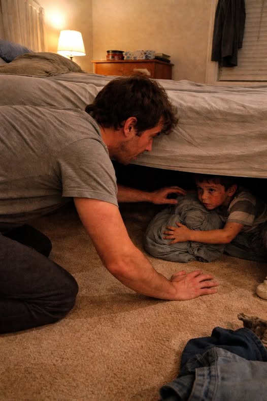 “Daddy, please… don’t leave me here.” — I Thought It Was Just Fear Until a Neighbor Called Saying My Son Was Hiding Under Her Bed… and the Moment I Watched the Footage of What Happened After We Drove Away, I Realized I Had Left Him in the One Place He Was Begging Me to Escape