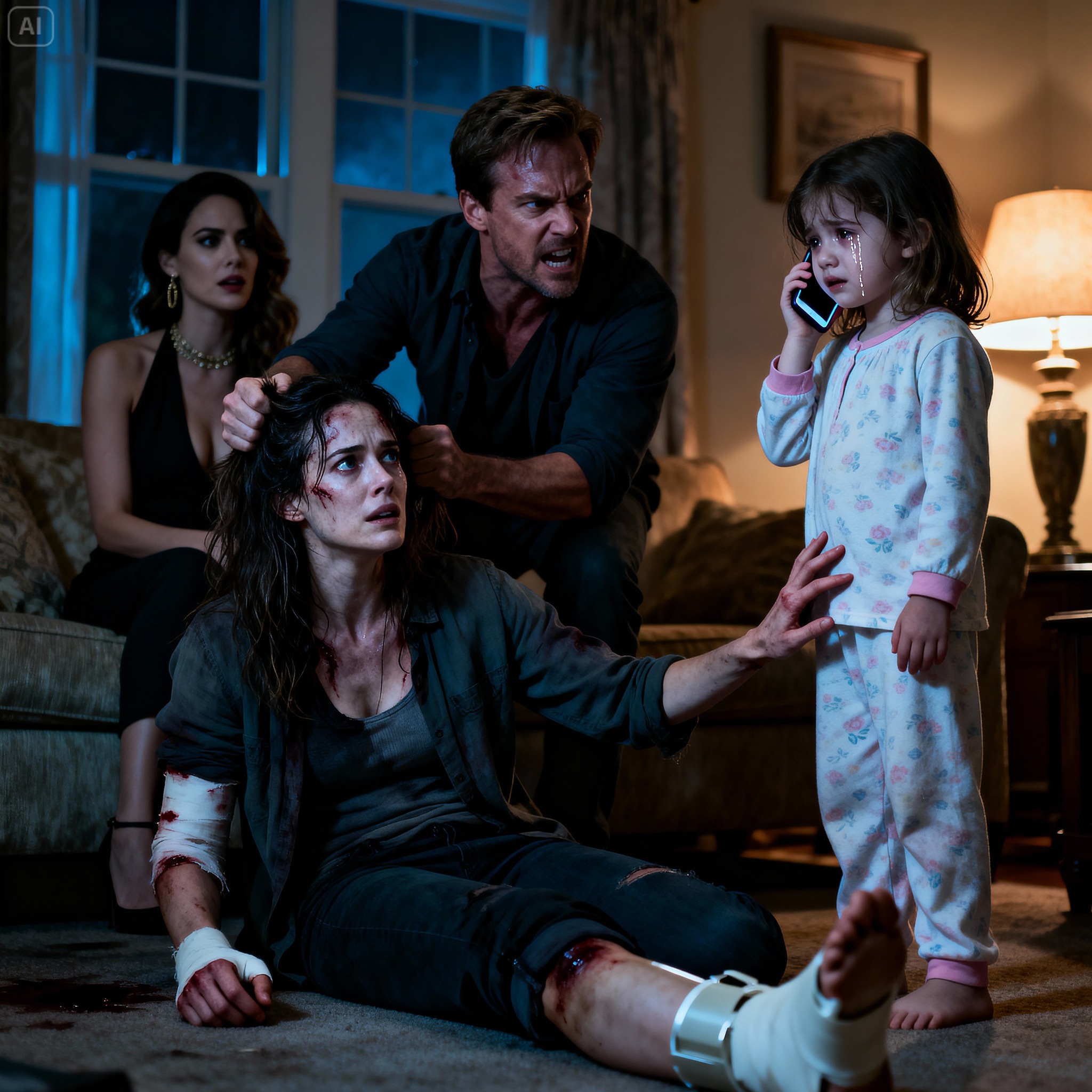 When my husband grabbed my hair and broke my leg, I signaled to my 4-year-old daughter. She called the secret number: “Grandpa, Mom looks like she’s going to die!”