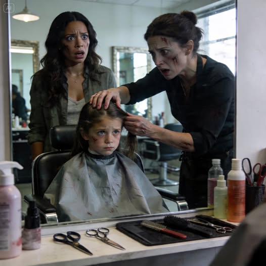 My 8-year-old daughter was getting her hair cut when the hairdresser suddenly stopped. “Wait a second—Mom, this is…” she said. With a tense expression, she carefully lifted part of my daughter’s hair. In that moment, her face turned pale. My daughter trembled and whispered in fear, “Mom… don’t look…” But a second later, I gasped and froze in shock.