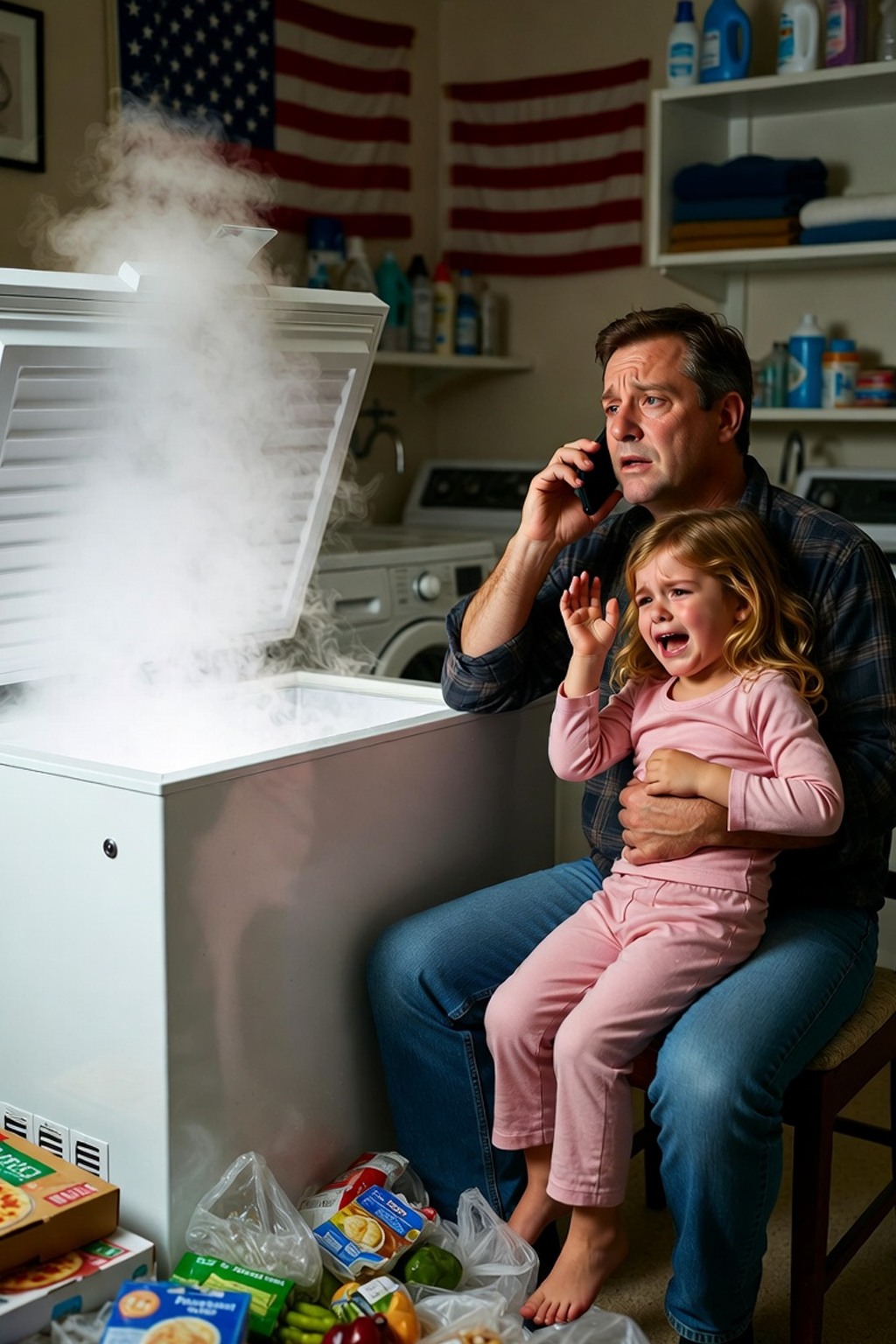 During the divorce, my wife kept the house. “Pick up your stuff by Friday.” I showed up Thursday night without warning. Then I heard my daughter screaming from inside the freezer. I tore it open—she was blue, shaking: “Grandma puts me here when I’m bad.” Then I noticed another freezer, unplugged, locked with a padlock. My daughter whispered, “Don’t open that one, Daddy…”
