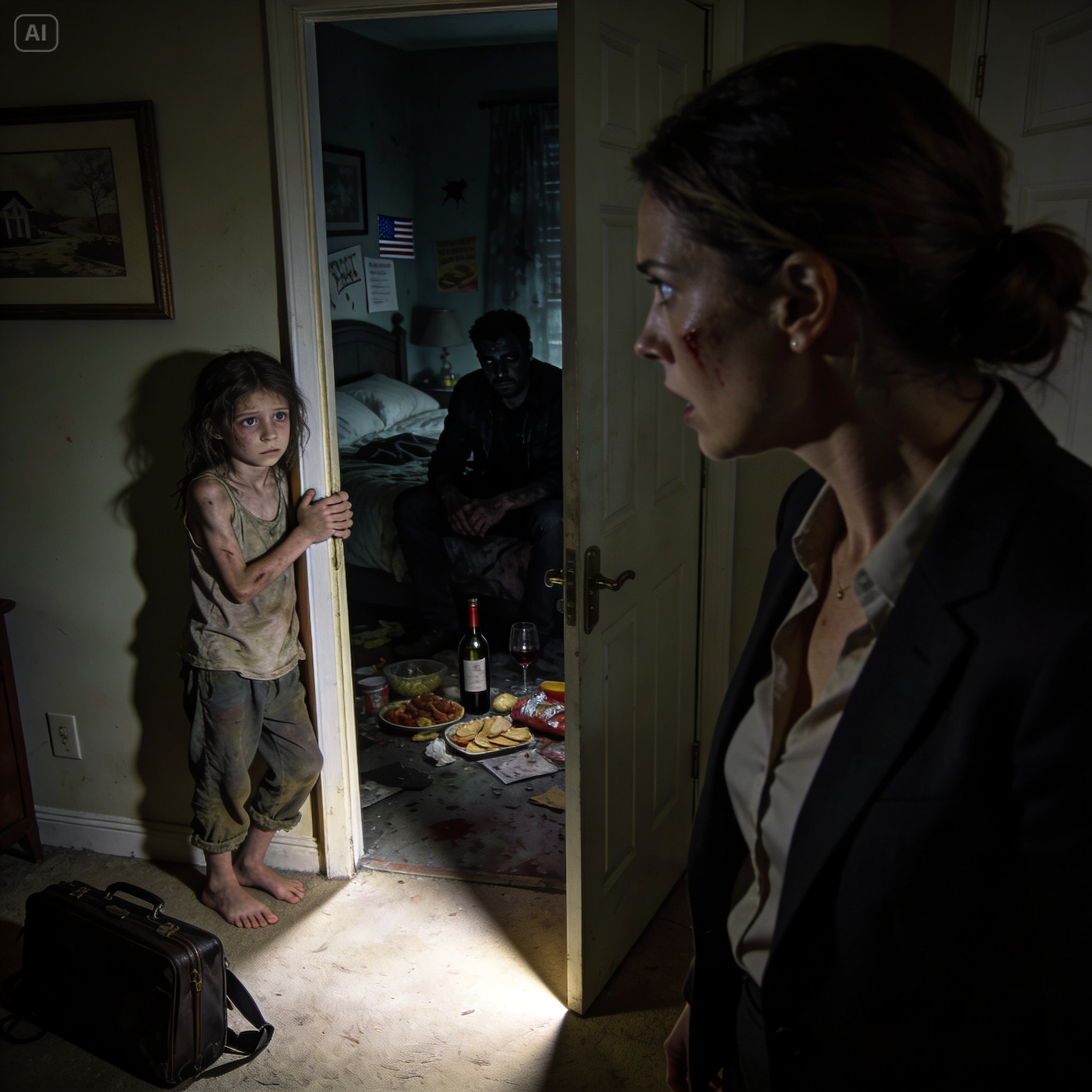 When I came home after a 6-month business trip, my 5-year-old daughter was emaciated. Her bones were visible, and she looked completely broken. She said, “Dad didn’t make me any food…” Furious, I went to my husband’s room and found him completely changed…