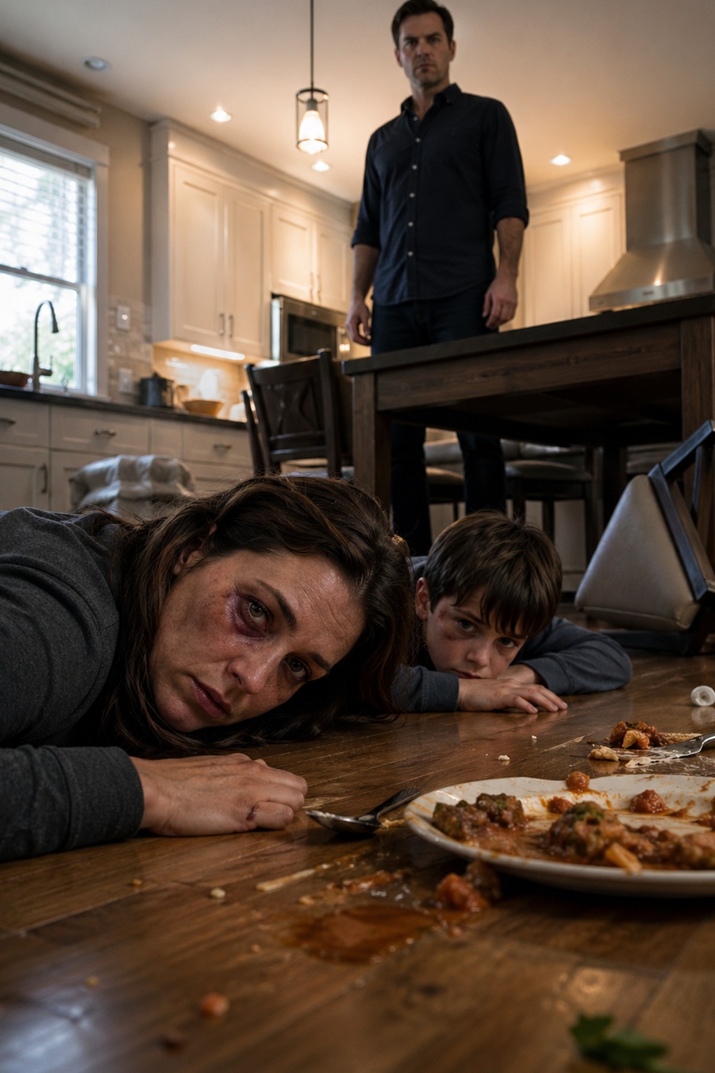 My husband cooked dinner, and right after my son and I ate, we collapsed. Pretending to be unconscious, I heard him on the phone saying, "It's done... soon they will both be gone." After he left the room, I whispered to my son, "Don't move yet..." What happened next went far beyond anything I could have ever imagined...