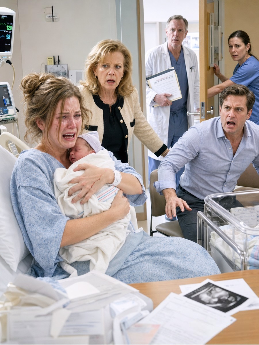 I was still shaking from 14 hours of labor when my husband looked down at our newborn son and said, "Get a DNA test. This baby can't be my son." The room went silent. 5 days later, the doctor walked into my hospital room, took one look at my husband, and went pale. "Lock the door," he whispered. "Call the police now."