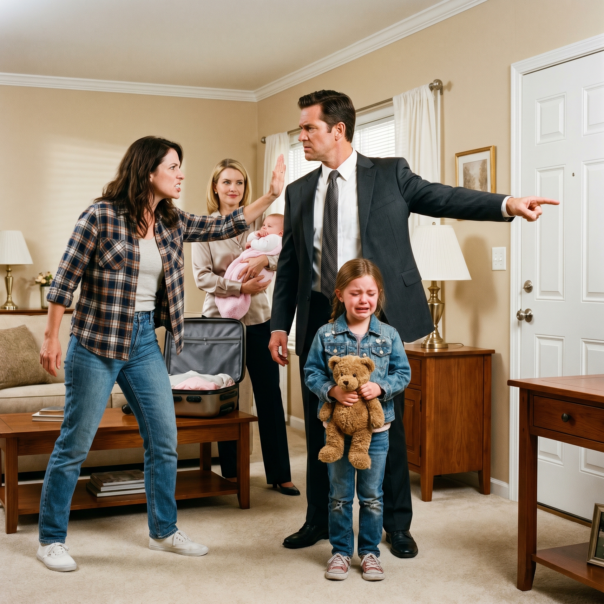 "Get this broken, disruptive parasite out of my house!" my biological father roared, pointing coldly at the door. I was only eight, crying and clutching my teddy bear as my mother replaced me with a newborn. Twelve years later, they demanded I return to save their reputation, but their toxic blackmail backfired completely.