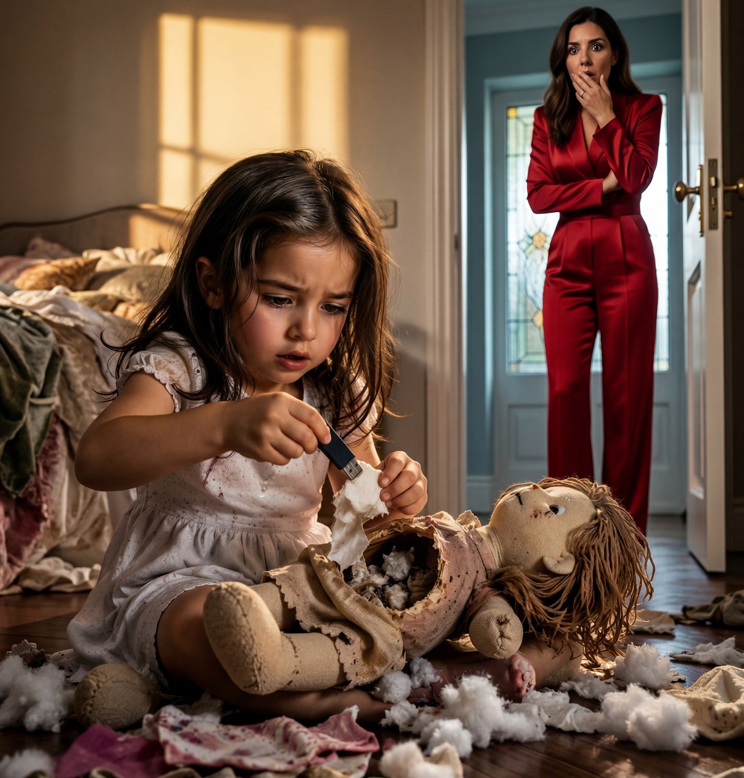 “My ex left me for a millionaire and didn’t send one dollar for our daughter for three years. Then, out of nowhere, he mailed her a dirty old doll. I almost threw it away… until I woke up at 3 a.m. and saw my little girl pulling something out of its stomach: “Save me. I’m being held captive.”