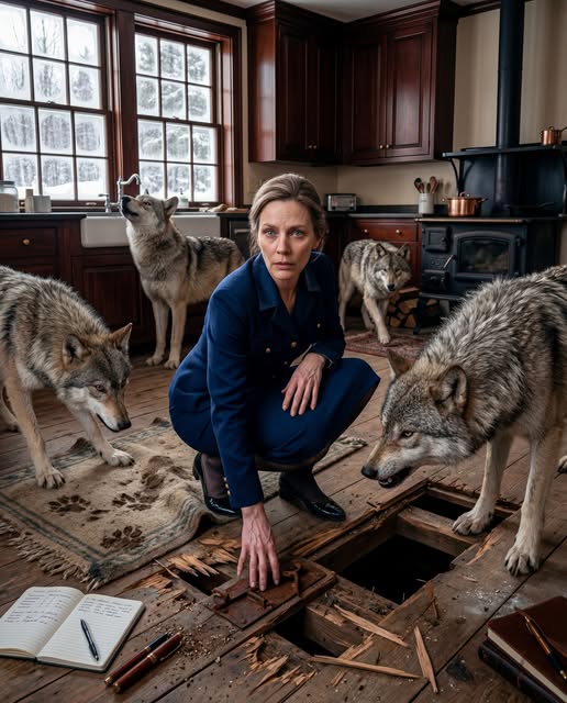"During a violent storm, a woman let four wolves into her house, believing she was protecting them from the cold, but the next morning she found a horrifying scene inside her home. "