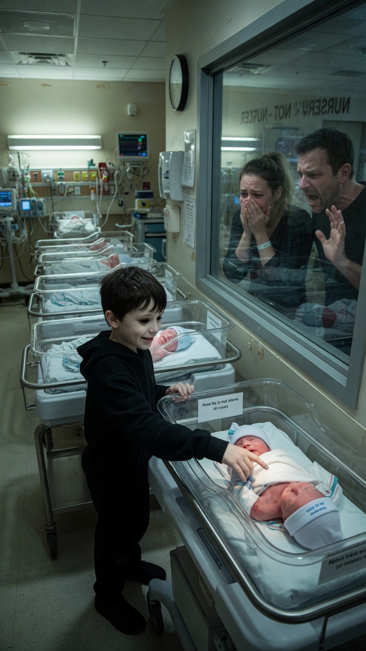 "NOW YOU ARE NO LONGER ALONE..." – A bone-chilling whisper from a mysterious entity in the nursery leaves the hospital in shock. Outside the glass, parents watch helplessly as their newborn is "marked." What terrifying truth lies behind this? CLICK TO READ CONTINUATION 👇👇👇