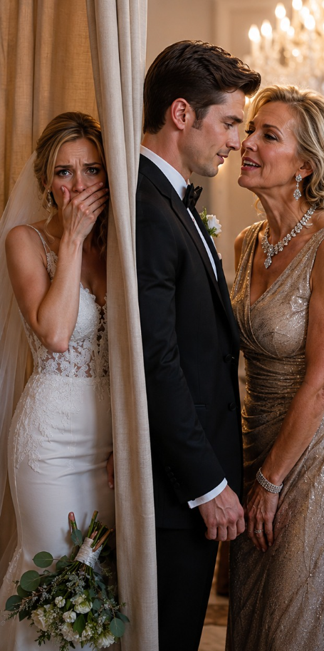An hour before the wedding, I overheard my fiancé whispering to his mother, “I don’t care about her – I only want her money.” I wiped away my tears, walked up to the altar, and instead of saying “I do,” I said something that made my mother-in-law clutch her chest right there in the hall…