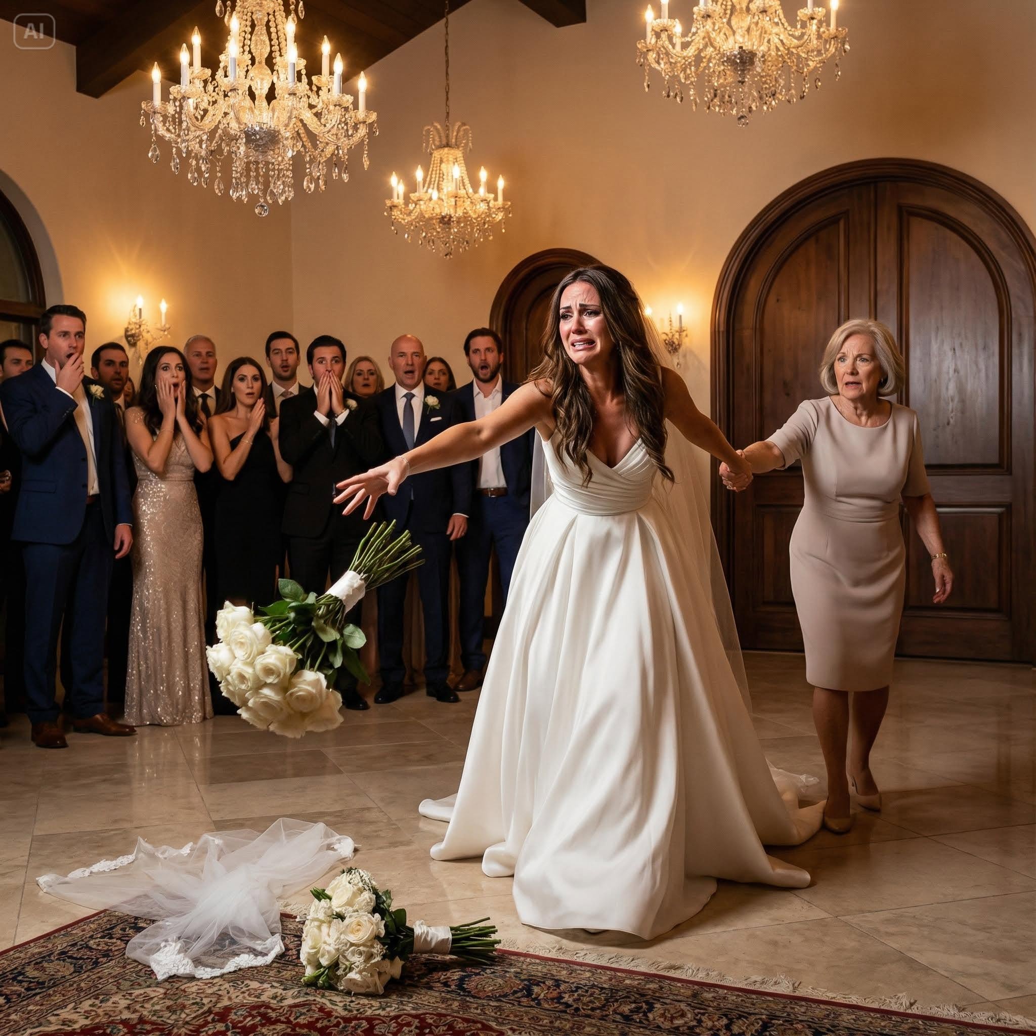 “I never planned to blow up my own wedding. But the moment I heard his mother sneer, ‘People like you don’t belong here,’ something inside me snapped. I threw my bouquet to the floor, ripped off my veil, and grabbed my mom’s hand. Gasps exploded behind us as I walked away from a million-dollar ceremony… and maybe from him too.