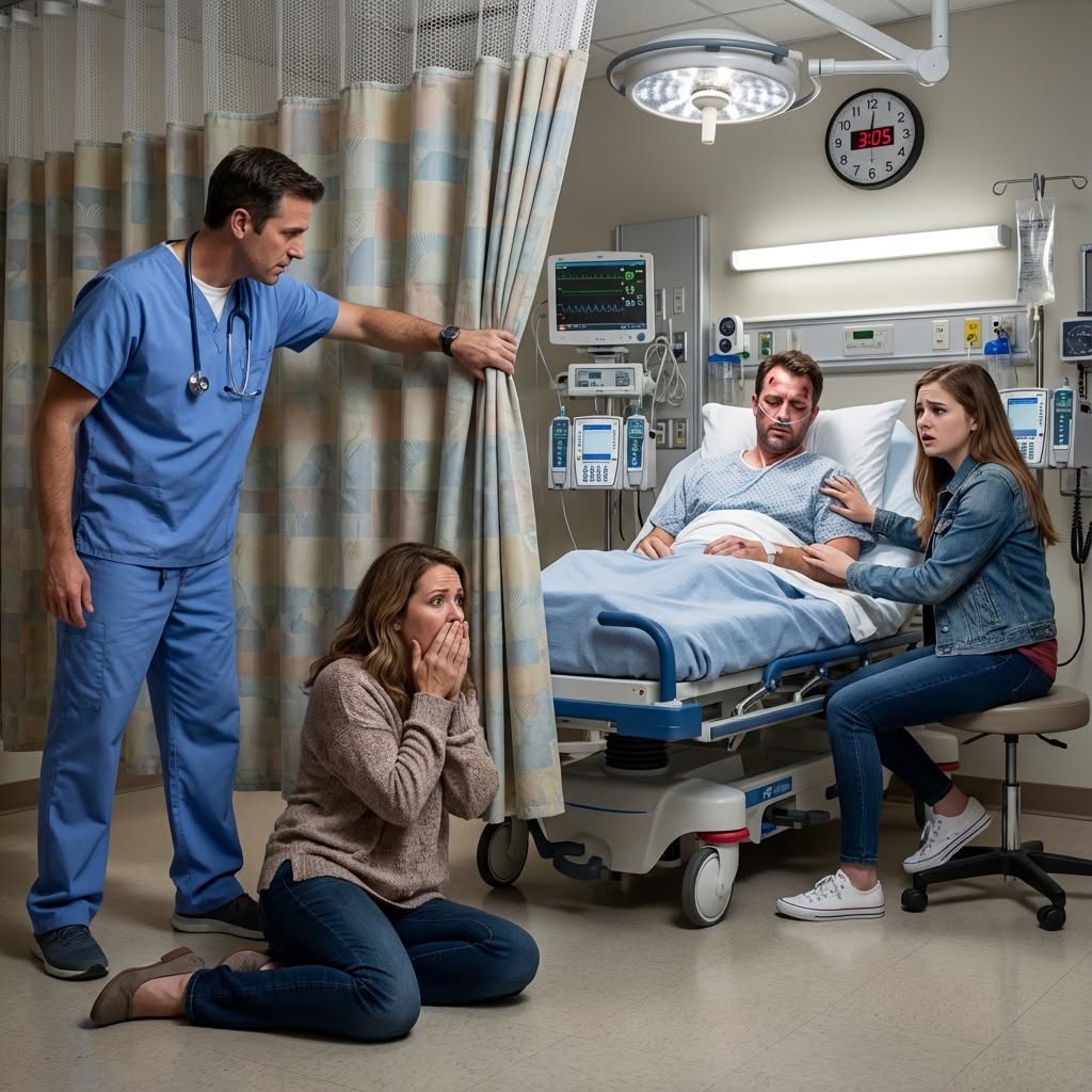 At 3 a.m., a police officer called me: “Your husband is in the hospital. We found him with a woman.” When I arrived, the doctor cautioned me, “Ma’am, what you’re about to see may shock you.” He drew the curtain aside — and I collapsed to my knees the instant my eyes fell on what was there…