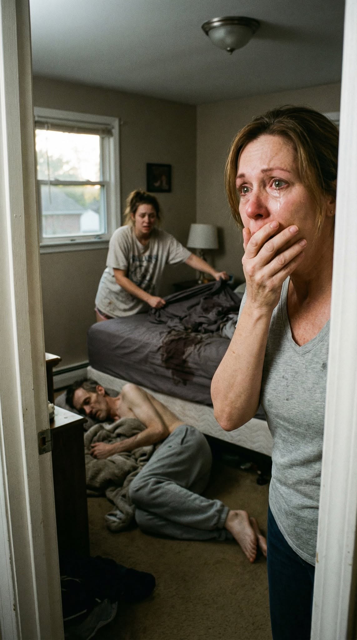 Since the wedding day, my daughter-in-law washed and changed the bed sheets every single morning without fail. When I finally asked, she only smiled and said, ‘I just like everything clean, Mom.’ But one afternoon, curiosity pulled me into their room… and I froze. The mattress was stained with blood. ‘Please… don’t tell her,’ my son whispered weakly from the doorway. That was the moment I uncovered the horrifying truth my family had been hiding from me—and I still don’t know how to survive it.