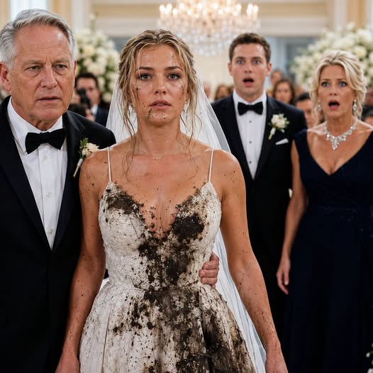My mother-in-law poured something filthy over my wedding dress and left a note: “Know your place.” In front of 200 guests, I put it on anyway, took my father’s arm, and walked down the aisle without shedding a tear. Then I smiled at the groom and whispered, “Your mother forgot one thing — I know the secret that will destroy you both.”
