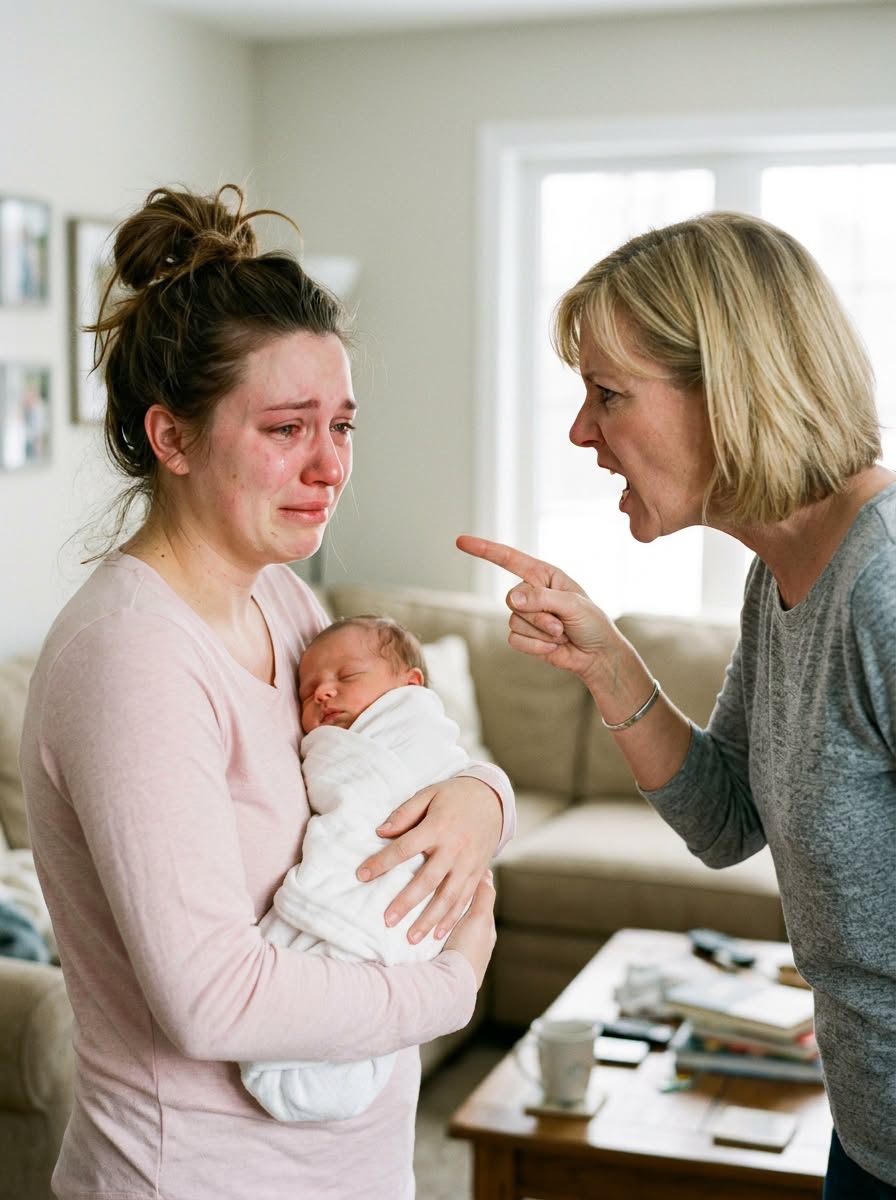 I delivered my daughter with no one beside me — and only hours later, my mother sent me a text saying, “Your sister’s kids need new phones. Send $2,000.” I said nothing. But a week later, she showed up at my front door yelling, “What’s wrong with you?” … and that was the exact moment something inside me finally snapped.