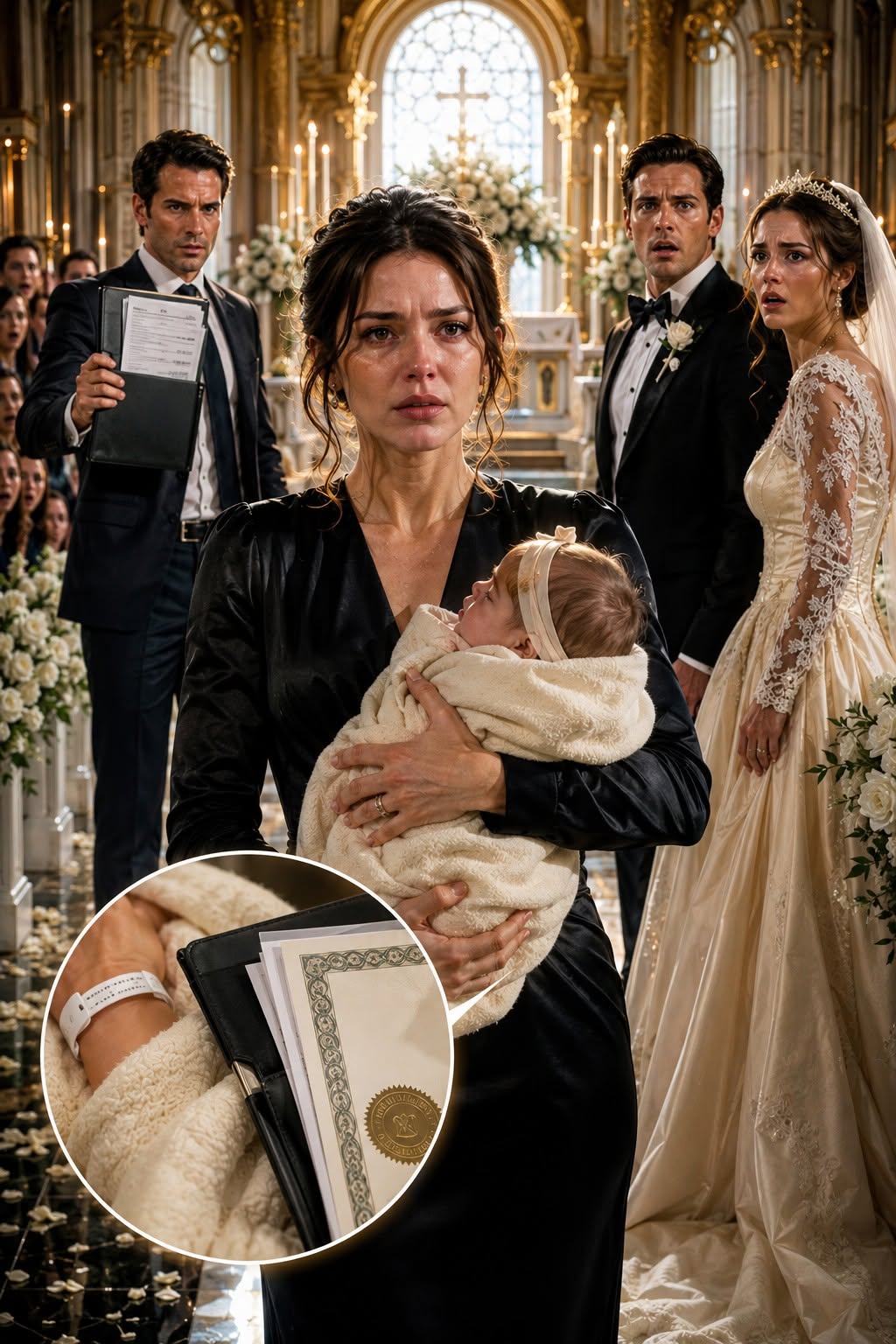 My ex-husband’s bride called my hospital room to describe the wedding dress she would wear to replace me. By the next afternoon, that same chapel would fall silent when I walked in with the baby he said I never gave him. But the child in my arms was not even the most dangerous thing I brought with me.