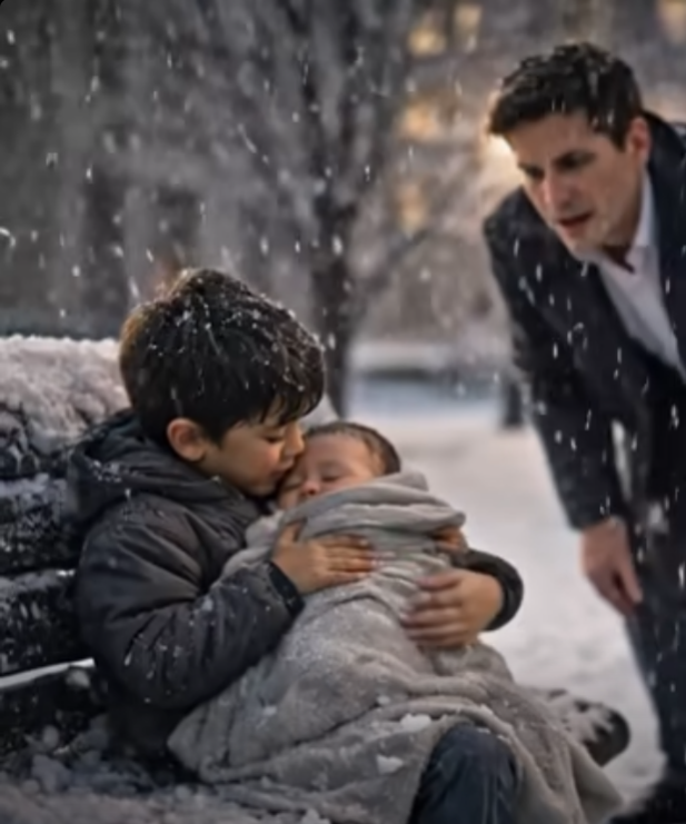 "In the Middle of a Brutal Snowstorm, a 4-Year-Old Boy Clung to His Freezing Baby Sister on a Bench – Then a Stranger Heard Him Whisper: 'Lord… My Little Sister Is Freezing'"
