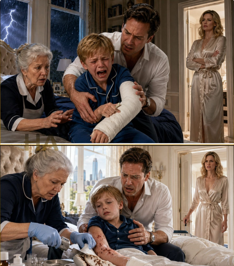 Little Boy Begging His Billionaire Father to CUT OFF HIS ARM.... But the Nanny Broke the Cast - Then Found the Stepmother’s Perfect Crime