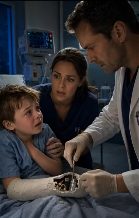 A Pediatric Nurse Thought She Was Treating a Simple Arm Injury in a Quiet Hospital Room — Until a Five-Year-Old Boy Softly Whispered “Please Don’t Touch It,” and His Fear Led Staff to Discover Something Hidden Inside the Cast