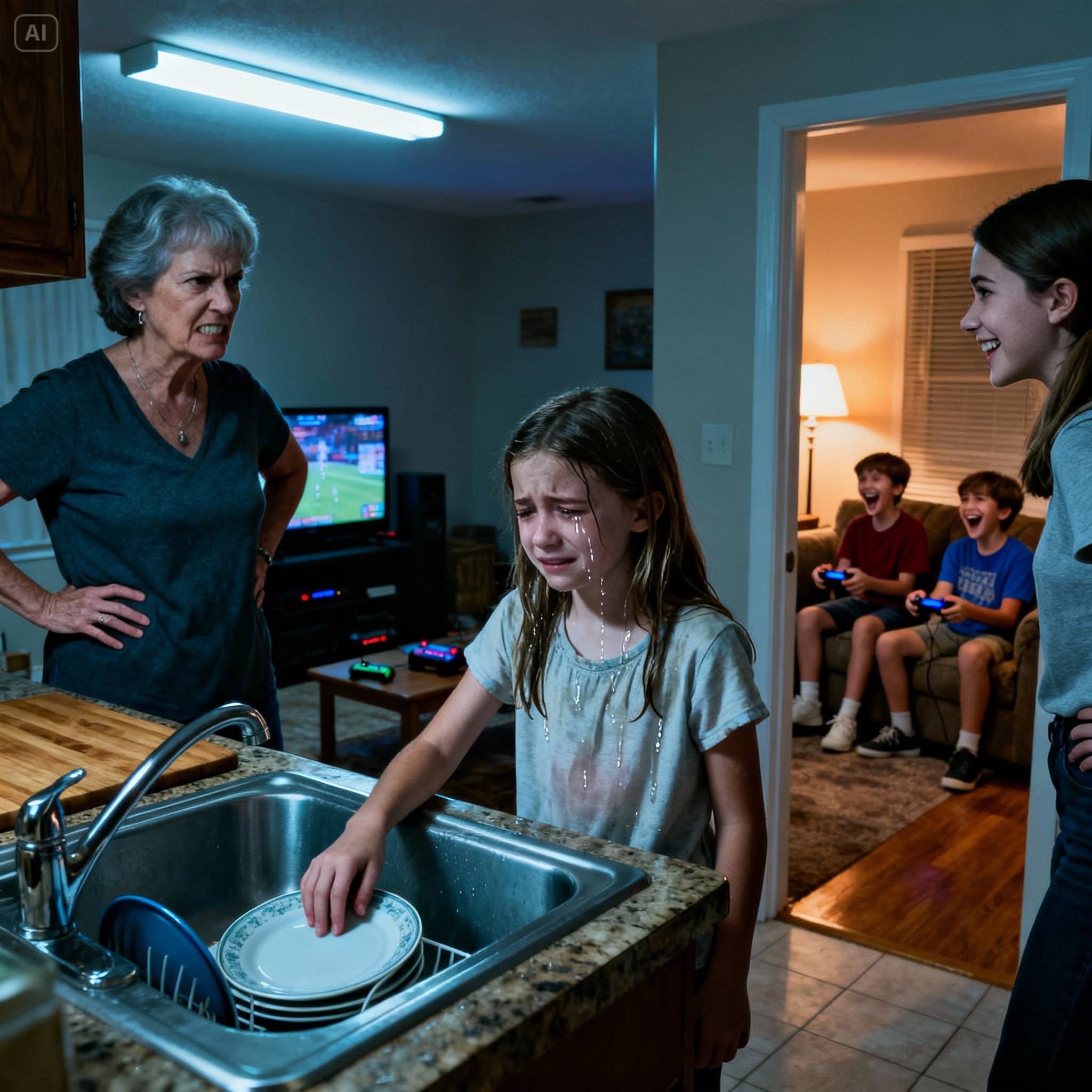 “Don’t walk out, Julia! She needs discipline!” my mother shouted as I found my daughter’s small hands raw from scrubbing dishes. Danielle smirked, “Relax—she’s learning her place.”