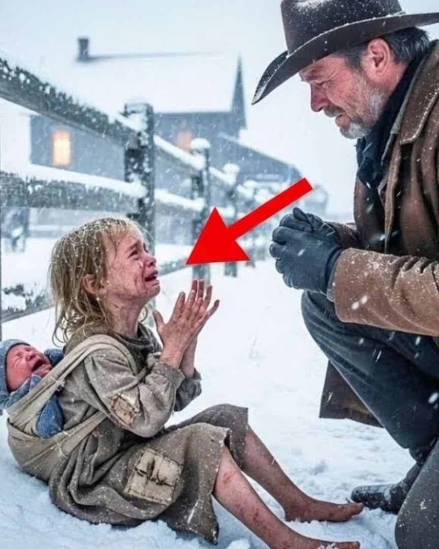 SHE SHOWED UP BAREFOOT IN THE SNOW WITH A BABY… AND ASKED A COWBOY FOR A JOB. WHAT HE SAW AT HER WRIST CHANGED EVERYTHING.
