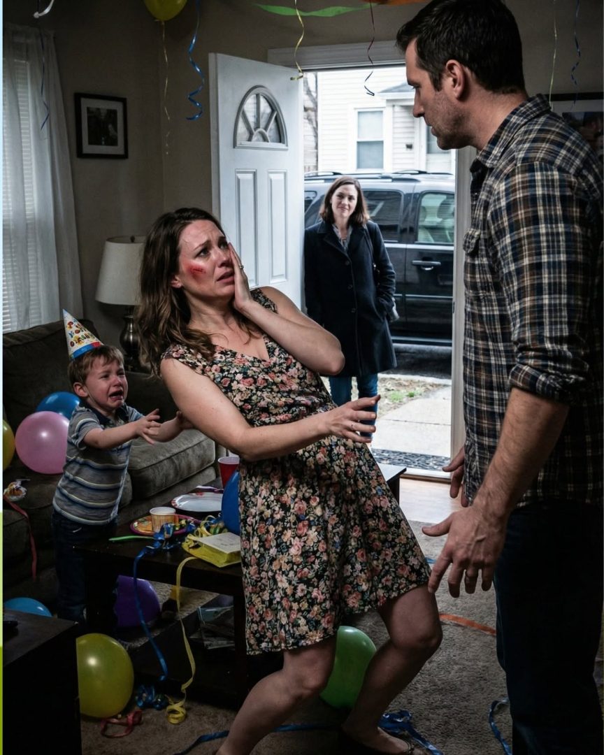 HE SLAPPED ME IN FRONT OF OUR SON’S BIRTHDAY CAKE… THEN WALKED OUT WHILE THE CANDLES WERE STILL BURNING. TEN YEARS LATER, THE BOY HE ABANDONED CAME BACK A BILLIONAIRE AND ASKED ME ONE QUESTION: “MOM… ARE YOU READY TO MAKE HIM PAY?”