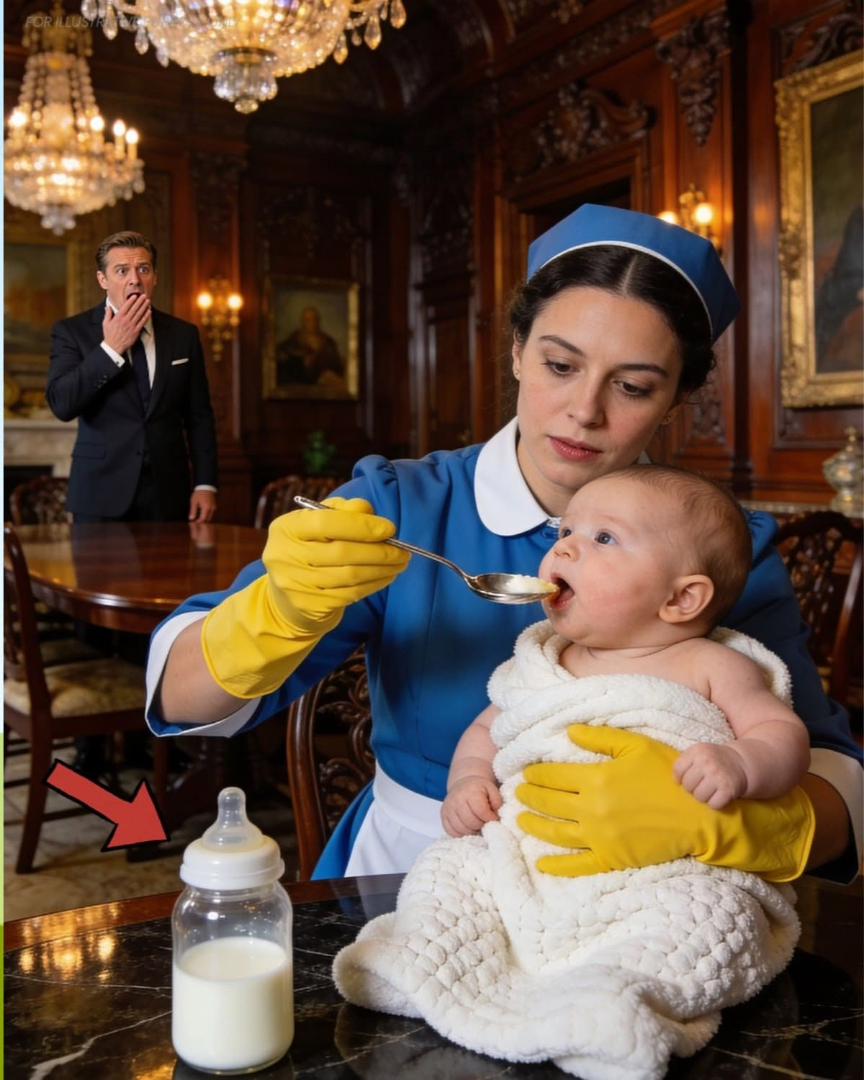 THE MILLIONAIRE’S BABY WAS “FAILING”… UNTIL THE HOUSEKEEPER SAW WHAT THEY WERE SLIPPING INTO HIS BOTTLE. 😳🍼