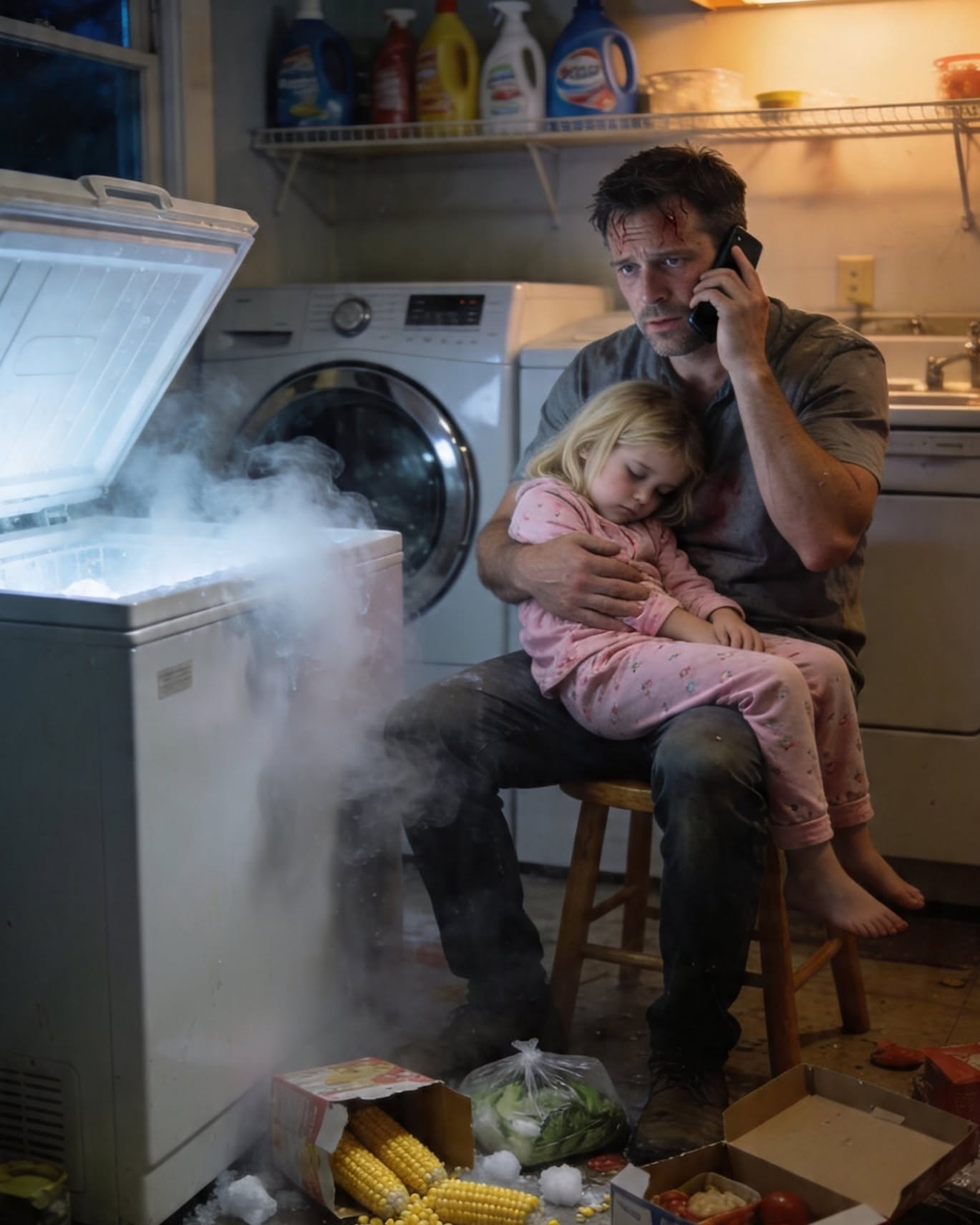 During the divorce, my wife kept the house. “Pick up your stuff by Friday.” I arrived Thursday night unannounced. I heard my daughter screaming from inside the deep freezer.