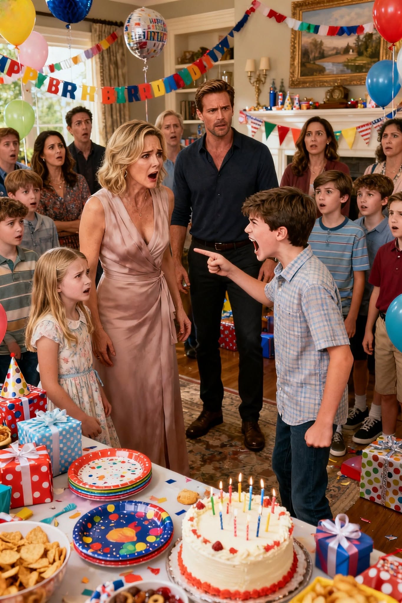My Ex-Husband’s Son Called Me a Cheating Deadbeat During My Daughter’s Birthday Party—But When I Exposed the Double Life His Father Had Hidden for Years, the Boy He Used for Money Became the Truth That Destroyed Him... The call came while I was lighting candles on my daughter’s birthday cake.