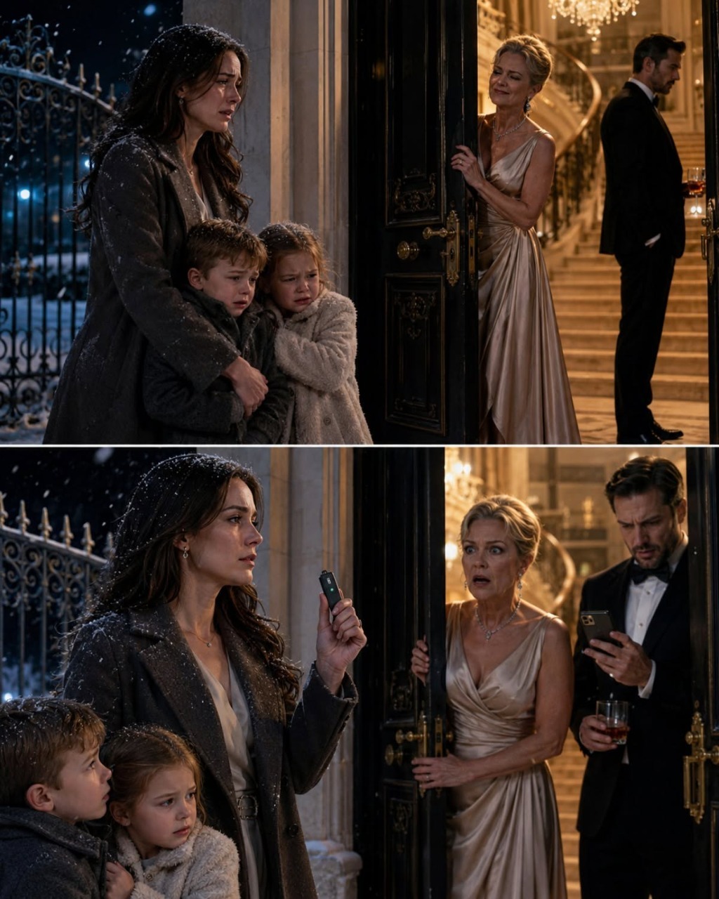 My Husband Let His Mother Lock Me and Our Twins Outside on New Year’s Eve… He Didn’t Know I Had Just Frozen His Family’s Fortune