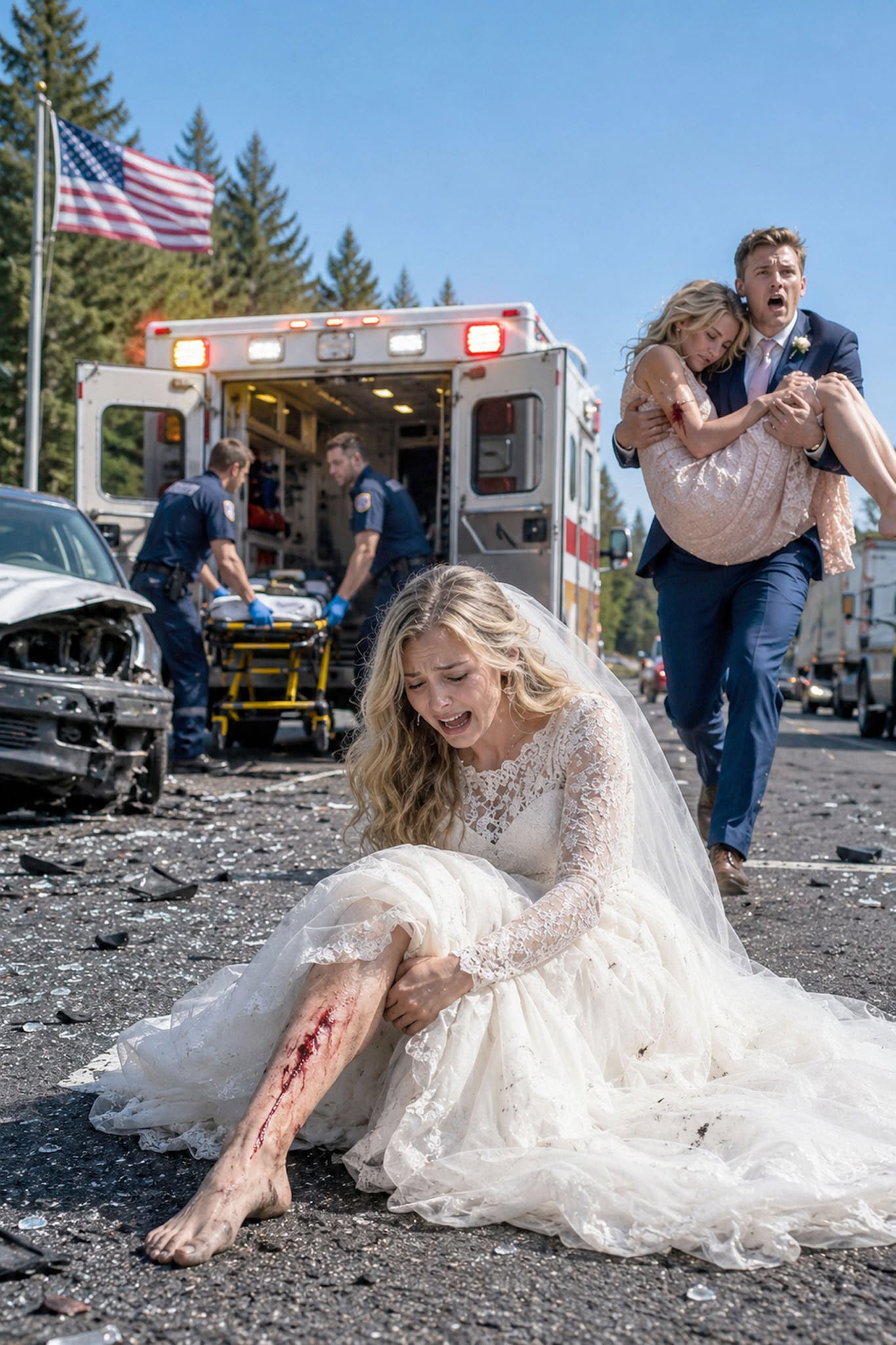 On My Wedding Day, My Fiancé "Carried His Secret Mistress" Into The Ambulance And Left Me Bleeding In My Wedding Dress—Then One Deleted Message Proved She Planned Everything...