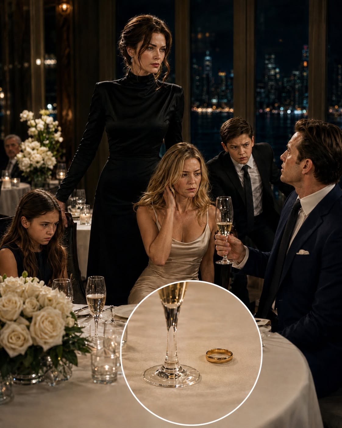My husband seated his mistress between my children at our “peaceful divorce” dinner and raised a glass as if betrayal deserved applause. Before dessert, the room would stop smiling, the Hudson outside would feel colder than the champagne, and Bennett Hale would realize he had built his perfect little stage for the wrong woman. But even then, he still had no idea what was waiting behind those doors.