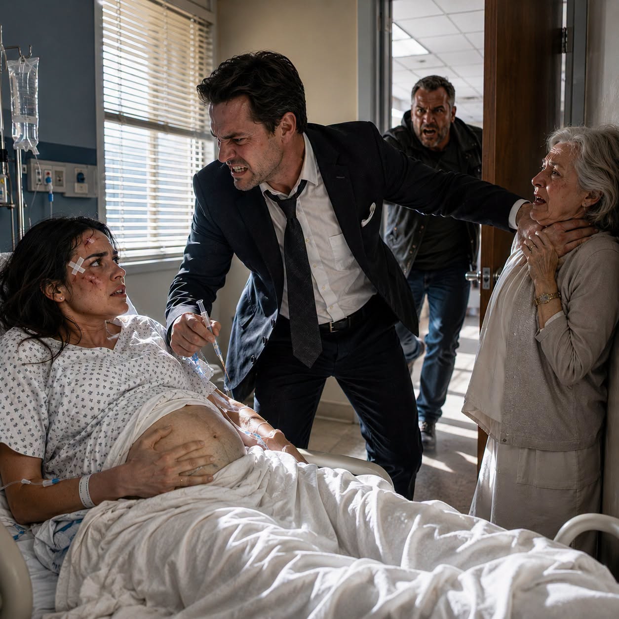 You should have died in that penthouse!" my billionaire husband growled, pinning my mother to the wall while aiming a lethal syringe at my pregnant belly. I was paralyzed in that hospital bed, but the terrifying roar from the doorway meant his empire was about to be burned to the ground.