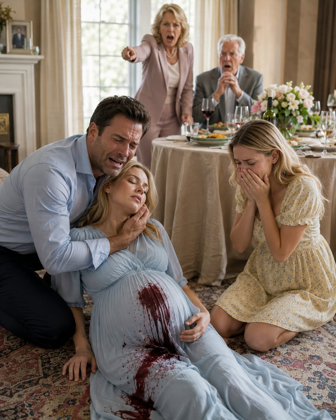 When I revealed my pregnancy, they str:uck my stomach. "The first grandchild must be hers! Get rid of it!" Then... someone unexpected arrived. Mom went white and started shaking. It was...