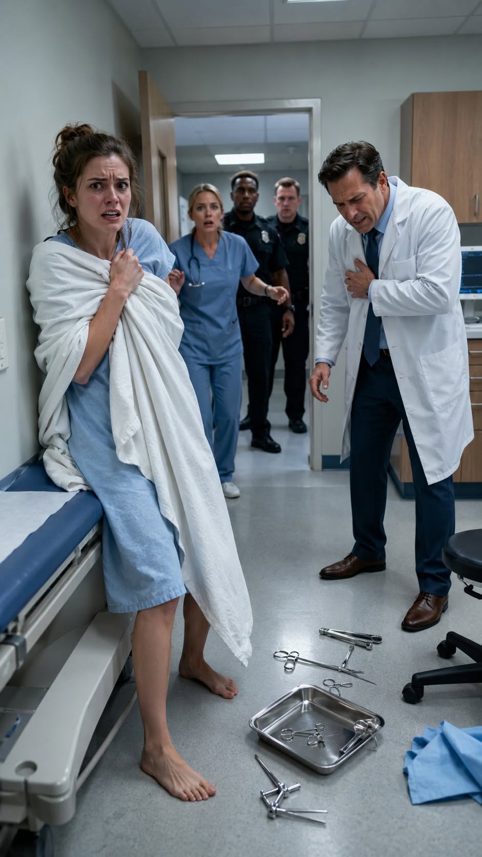 Emily Carter broke the doctor’s hand three seconds after he refused to let go of her wrist.