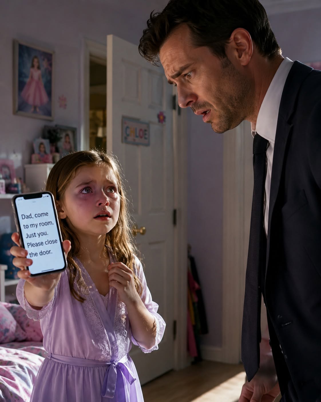 "My 8-year-old daughter sent me a message that simply said: “Dad, come to my room. Just you.”