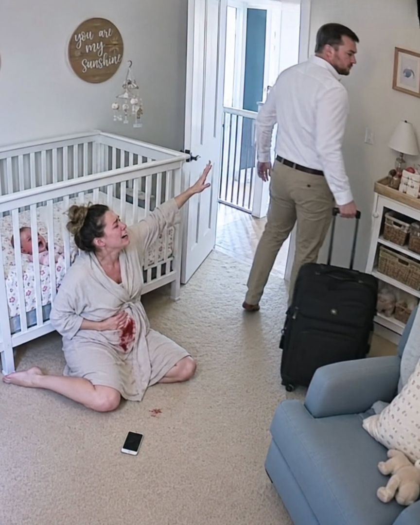 I was bleeding to death on my newborn son's nursery floor while my husband drove toward a luxury birthday getaway in the Great Smoky Mountains. Eight days after giving birth, he told me to stop ruining his special day, switched his phone off, and vanished without a second thought. He believed he was leaving behind a dramatic wife—but the blood soaking into that nursery carpet was about to expose a secret that would destroy everything he thought he had buried.