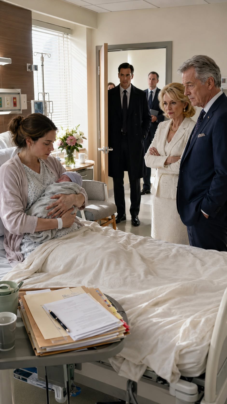 "The nurse had only just placed my newborn son back into my arms when my parents entered the recovery room.